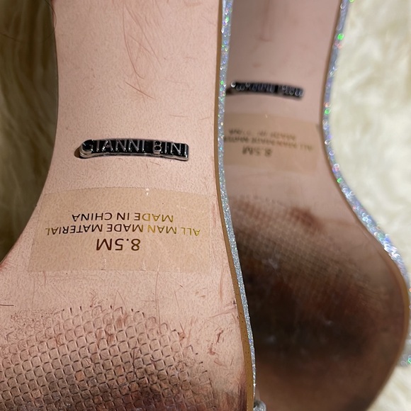 Gianni Bini Silver glitter Heels 8.5 - Picture 6 of 12